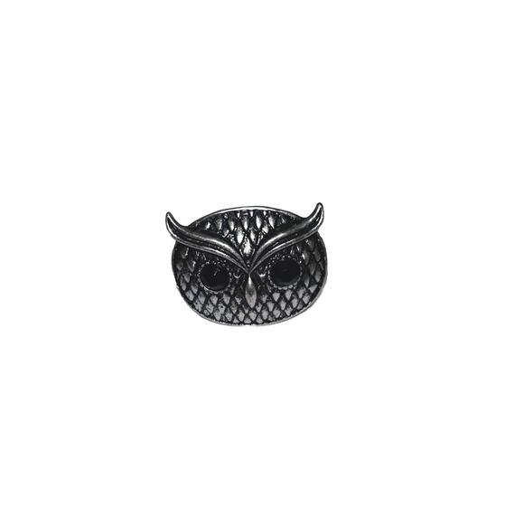 Vintage Owl Hoot Owl Bird Cocktail Stretch Ring ONE SIZE Preowned - Picture 2 of 7